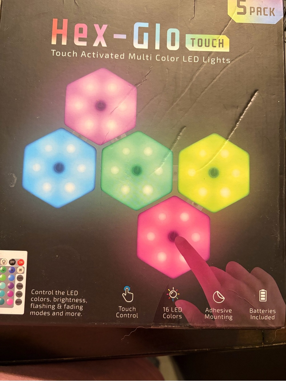 Hex-Glo touch activated Multi Color LED lights